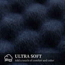 Load image into Gallery viewer, Faux Rabbit Fur Throw Blanket for Couch, Fluffy Warm Plush Thick Bubble Blanket for Bed Sofa Living Room, Soft Cozy Furry Blanket, 50x60 inches, Cream White