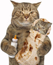 Load image into Gallery viewer, Admitrack Burrito Tortilla Blanket, Flannel Burritos Wrap Blanket, Giant Flour Tortilla Throw Blanket, Funny Food Throw Blanket, Novelty Burritos Throw Blanket Adults Size&Kids Size&Baby Size