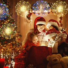 Load image into Gallery viewer, Fairy Firework String Lights,120 LED 8 Modes Dimmable String Fairy Lights with Remote Control,Waterproof Copper Wire Decorative Hanging Starburst Lights for Christmas Decoration