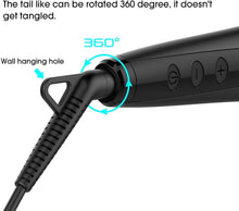 Load image into Gallery viewer, Enhanced Hair Straightener Brush by MiroPure, 2-in-1 Ionic Straightening Brush with Anti-Scald Feature, Auto Temperature Lock & Auto-Off Function (Black)