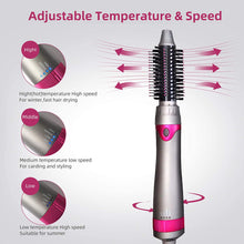 Load image into Gallery viewer, 6 in 1 Hair Dryer Brush, Blow Dryer Brush Styler,Salon Negative Ionic Electric Hot Air Brush,Hair Straightener&Curly Hair Comb,Detachable Brush Hair Dryers for Women,Mothers Day Gifts