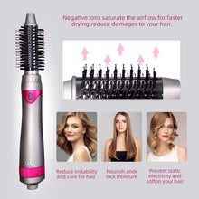 Load image into Gallery viewer, 6 in 1 Hair Dryer Brush, Blow Dryer Brush Styler,Salon Negative Ionic Electric Hot Air Brush,Hair Straightener&Curly Hair Comb,Detachable Brush Hair Dryers for Women,Mothers Day Gifts