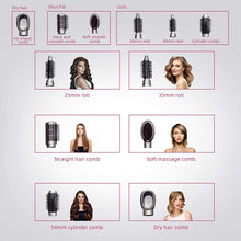 Load image into Gallery viewer, 6 in 1 Hair Dryer Brush, Blow Dryer Brush Styler,Salon Negative Ionic Electric Hot Air Brush,Hair Straightener&Curly Hair Comb,Detachable Brush Hair Dryers for Women,Mothers Day Gifts