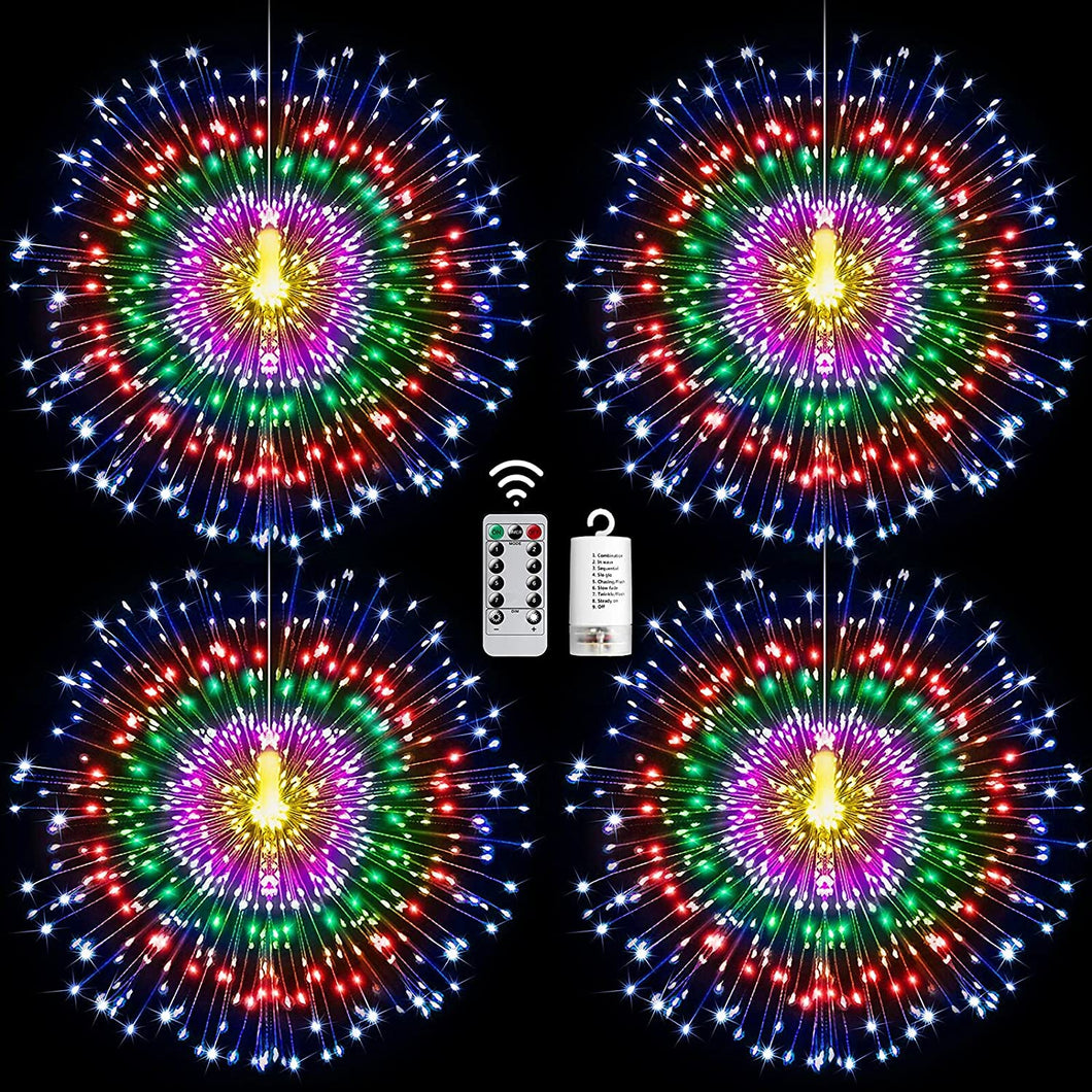 Starburst String Lights Christmas Lights, 225 LED 8 Modes Dimmable with Remote Control, Waterproof Copper Wire Decorative Hanging Starburst Lights for Party Patio Garden Decoration