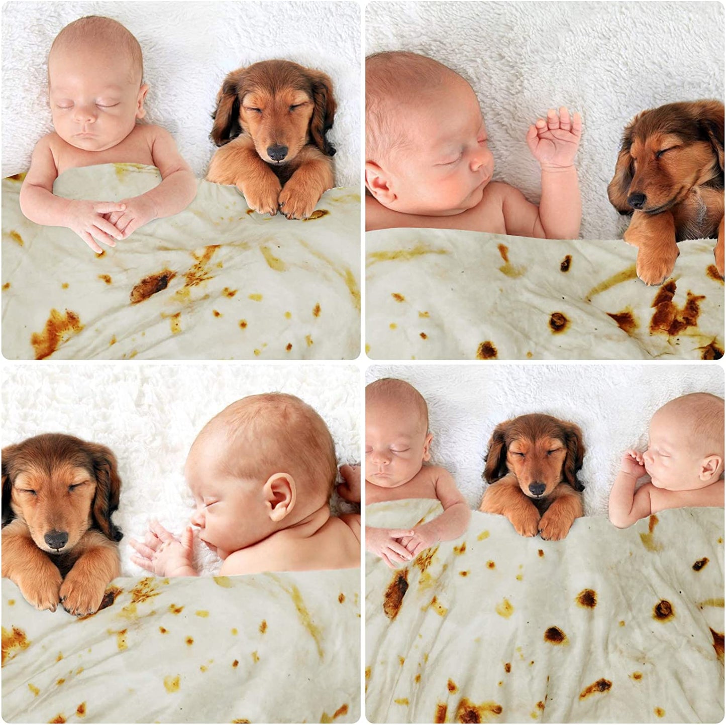 Admitrack Burrito Tortilla Blanket, Flannel Burritos Wrap Blanket, Giant Flour Tortilla Throw Blanket, Funny Food Throw Blanket, Novelty Burritos Throw Blanket Adults Size&Kids Size&Baby Size