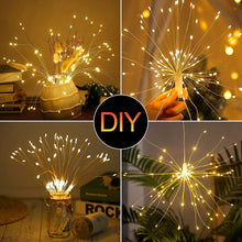 Load image into Gallery viewer, Starburst String Lights Christmas Lights, 225 LED 8 Modes Dimmable with Remote Control, Waterproof Copper Wire Decorative Hanging Starburst Lights for Party Patio Garden Decoration
