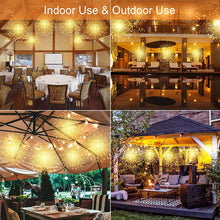Load image into Gallery viewer, Starburst String Lights Christmas Lights, 225 LED 8 Modes Dimmable with Remote Control, Waterproof Copper Wire Decorative Hanging Starburst Lights for Party Patio Garden Decoration
